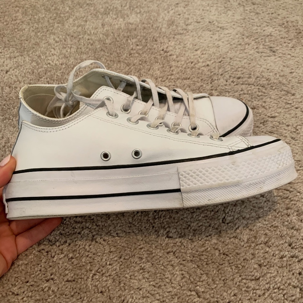 Converse Platform Leather Low Top Sneakers